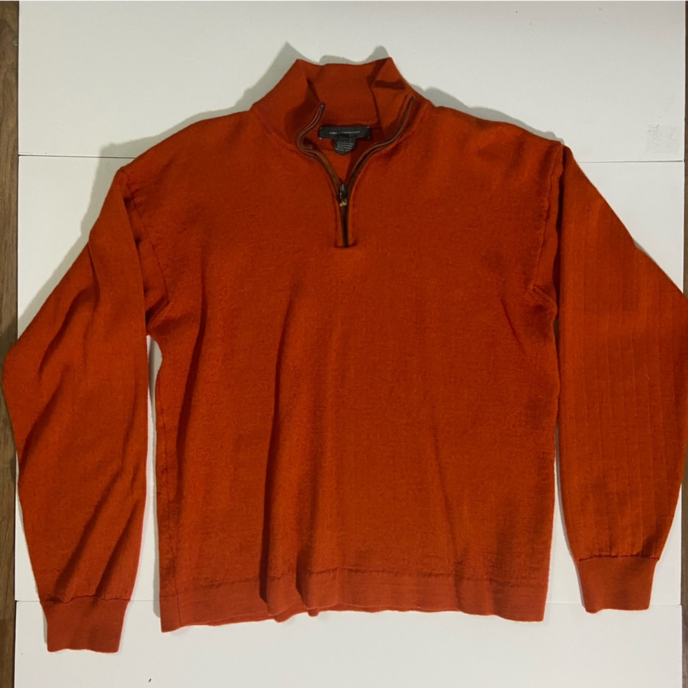 Orange French connection sweater half zip